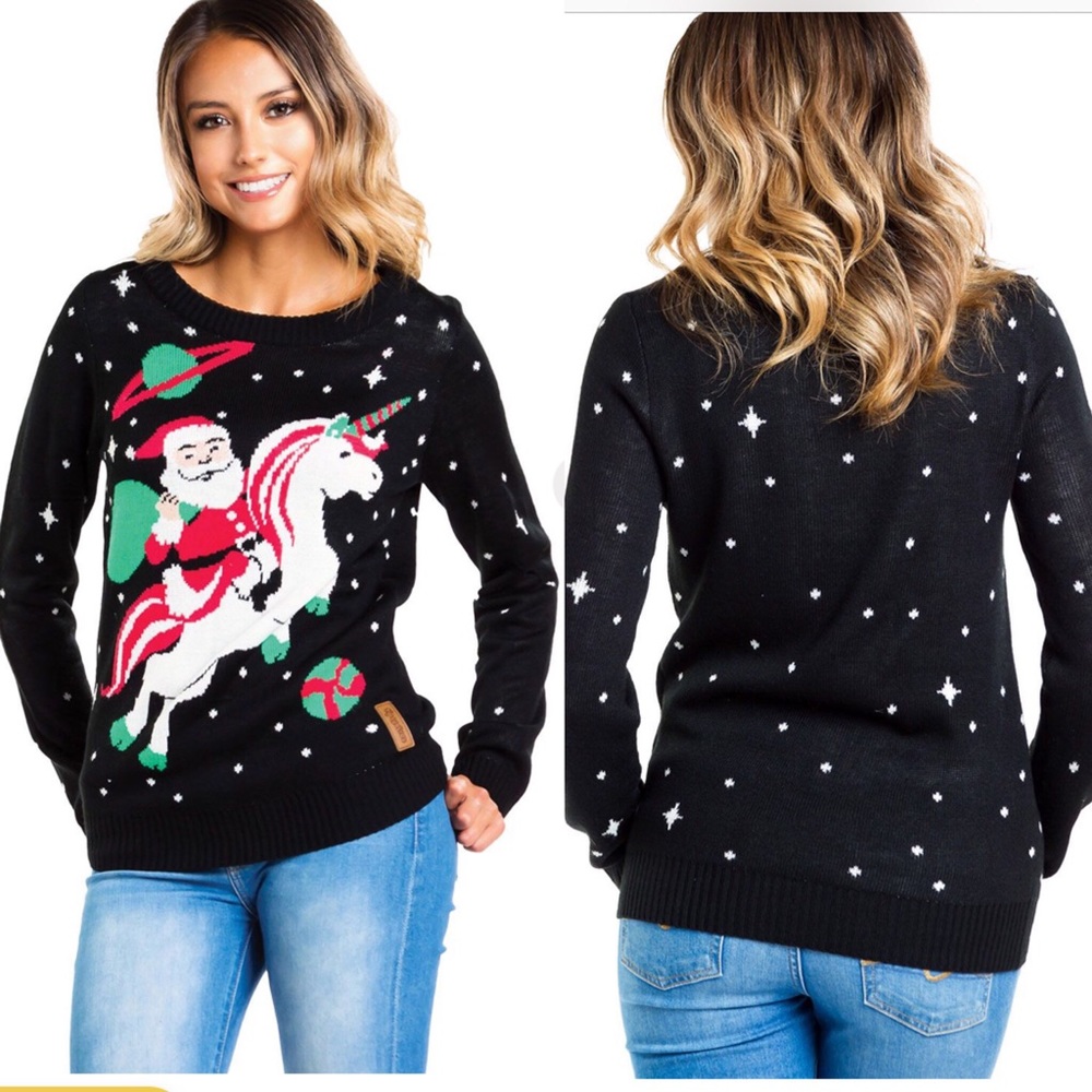 NWOT Santa Unicorn Sweater - Picture 2 of 7